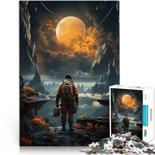 2000-teiliges Puzzle für Erwachsene Stressabbau-Spielzeug Abenteuerlustiger Astronaut einzigartiges Herausforderungsspiel70x100cm von AITEXI