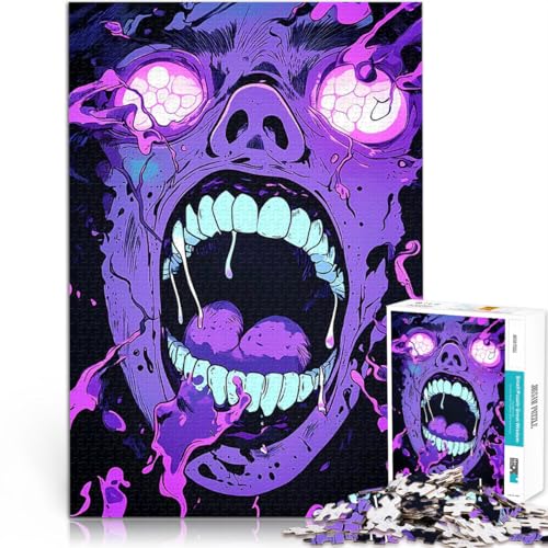 1000-teiliges Puzzle für Erwachsene Stressabbau-Spielzeug Schreiende Monsterkunst Geeignet für die Schreibtischdekoration75x50cm von AITEXI