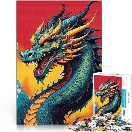 1000-teiliges Puzzle für Erwachsene Stressabbau – Staycation – Zeit totschlagen Japanischer Drache 4 Kunstwerk Geschenk52x38cm 1000-teiliges Puzzle für Erwachsene Stressabbau – Staycation – Zeit totschlagen Japanischer Drache 4 Kunstwerk Geschenk52x38cm von AITEXI