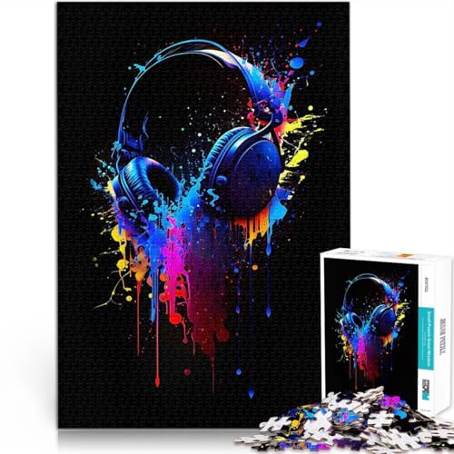1000-teiliges Puzzle für Erwachsene Stressabbau – Staycation – Zeit totschlagen Kopfhörer Musik Einzigartige Geburtstags- und Geschenkideen38x26cm 1000-teiliges Puzzle für Erwachsene Stressabbau – Staycation – Zeit totschlagen Kopfhörer Musik Einzigartige Geburtstags- und Geschenkideen38x26cm von AITEXI