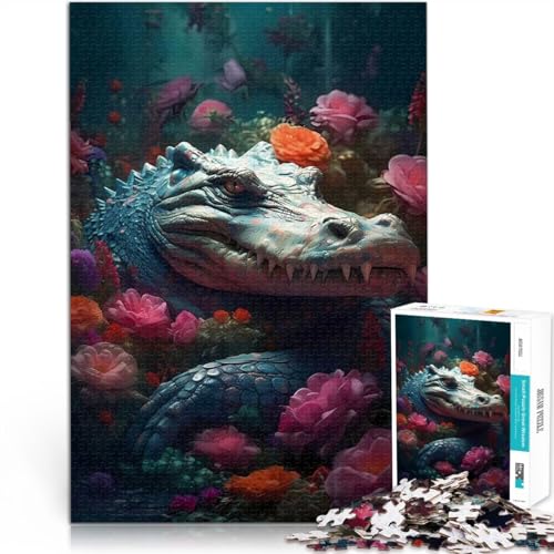 1000-teiliges Puzzle für Erwachsene für Lernspiel-Herausforderungsspielzeug Alligator Precious Lernspiel für Geburtstag, Weihnachten75x50cm 1000-teiliges Puzzle für Erwachsene für Lernspiel-Herausforderungsspielzeug Alligator Precious Lernspiel für Geburtstag, Weihnachten75x50cm von AITEXI