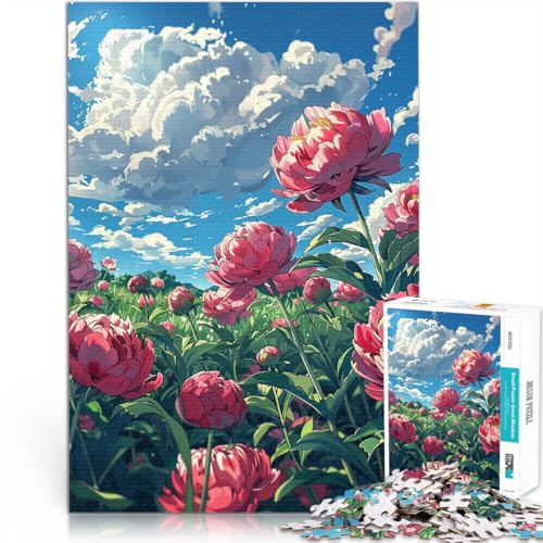 1000-teiliges Puzzle für Erwachsene lustige Spiele für die ganze Familie Pfingstrose Blumen Anime Lernspiel für Geburtstag, Weihnachten52x38cm 1000-teiliges Puzzle für Erwachsene lustige Spiele für die ganze Familie Pfingstrose Blumen Anime Lernspiel für Geburtstag, Weihnachten52x38cm von AITEXI