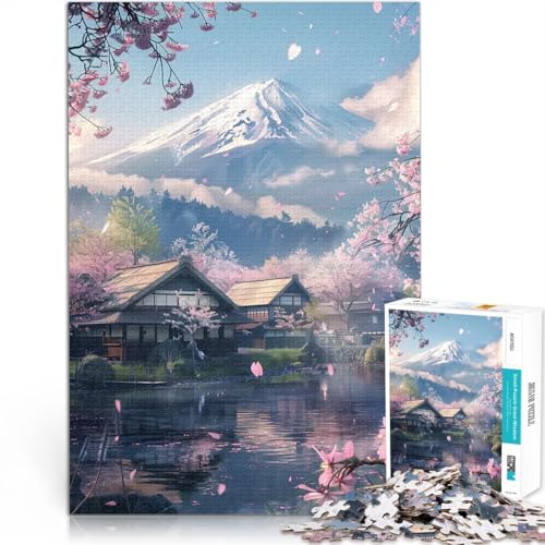 1000-teiliges Puzzle für Erwachsene pädagogische Herausforderung Japanischer Berg Fuji Die Liebe zwischen Paaren stärken75x50cm von AITEXI