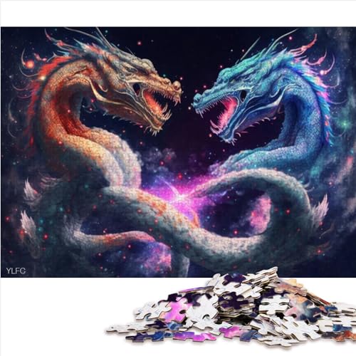 1000-teiliges Puzzle für Erwachsene und Kinder Brave Dragon Puzzles für Erwachsene Kinder Holzpuzzle Nachhaltiges Puzzle für Erwachsene | Spiele Wichtelgeschenke (50x75cm) von AITEXI