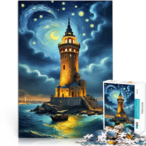 1000-teiliges Puzzle für Teenager Anspruchsvoll, Aber lustig und humorvoll Leuchtturm in Stay Night tolles Geschenk75x50cm 1000-teiliges Puzzle für Teenager Anspruchsvoll, Aber lustig und humorvoll Leuchtturm in Stay Night tolles Geschenk75x50cm von AITEXI