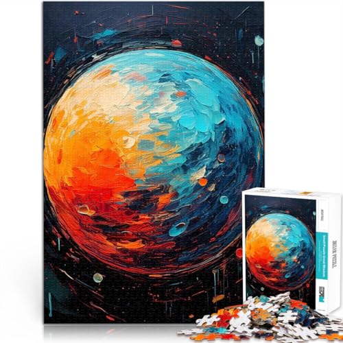 1000-teiliges Puzzle für Teenager Anspruchsvolles Spiel und Familienspaß Abstraktes Planetengemälde Geburtstagsgeschenke75x50cm von AITEXI