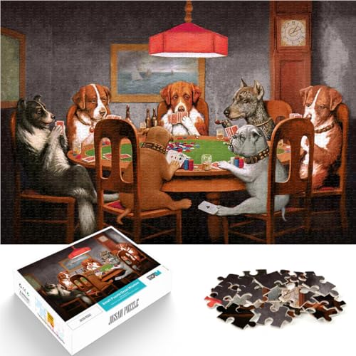 1000-teiliges Puzzle für Teenager Anspruchsvolles Spiel und Familienspaß Hunde Spielen Poker Einzigartige Geburtstags- und Geschenkideen75x50cm 1000-teiliges Puzzle für Teenager Anspruchsvolles Spiel und Familienspaß Hunde Spielen Poker Einzigartige Geburtstags- und Geschenkideen75x50cm von AITEXI