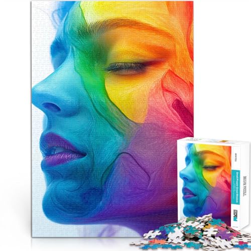 2000-teiliges Puzzle für Teenager Anspruchsvolles Spiel und Familienspaß Regenbogen-Gesichtskunst Die Liebe zwischen Paaren stärken70x100cm 2000-teiliges Puzzle für Teenager Anspruchsvolles Spiel und Familienspaß Regenbogen-Gesichtskunst Die Liebe zwischen Paaren stärken70x100cm von AITEXI
