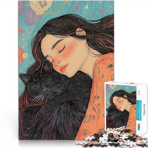 1000-teiliges Puzzle für Teenager DIY-Spielzeug Kleines Nickerchen mit süßer Katze Künstlersammlung, Bildende Kunst75x50cm 1000-teiliges Puzzle für Teenager DIY-Spielzeug Kleines Nickerchen mit süßer Katze Künstlersammlung, Bildende Kunst75x50cm von AITEXI