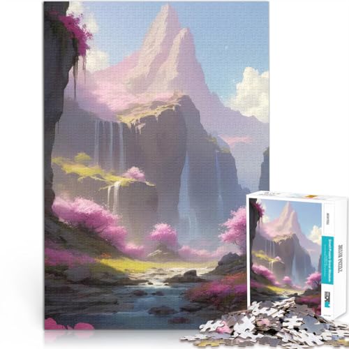 1000-teiliges Puzzle für Teenager Denkspiel Anime Lo-Fi-Landschaft des Wasserfalltals Geburtstagsgeschenk, Geschenke, Wandkunst52x38cm 1000-teiliges Puzzle für Teenager Denkspiel Anime Lo-Fi-Landschaft des Wasserfalltals Geburtstagsgeschenk, Geschenke, Wandkunst52x38cm von AITEXI