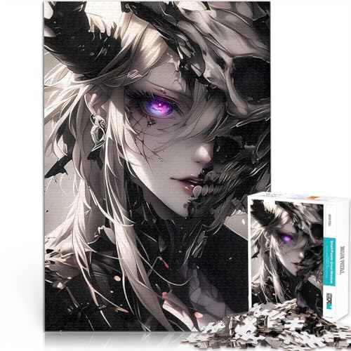 1000-teiliges Puzzle für Teenager Denkspiel Anime-Mädchen mit Totenkopfmaske mit vollständig ineinander greifenden, zufällig geformten Teilen70x100cm 1000-teiliges Puzzle für Teenager Denkspiel Anime-Mädchen mit Totenkopfmaske mit vollständig ineinander greifenden, zufällig geformten Teilen70x100cm von AITEXI