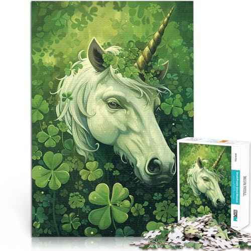 1000-teiliges Puzzle für Teenager Denkspiel Einhorn St. Patricks Day Jedes Stück ist einzigartig – Anspruchsvolles Familienspiel38x26cm 1000-teiliges Puzzle für Teenager Denkspiel Einhorn St. Patricks Day Jedes Stück ist einzigartig – Anspruchsvolles Familienspiel38x26cm von AITEXI