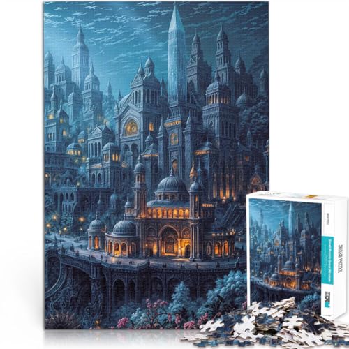 1000-teiliges Puzzle für Teenager Denkspiel Fantasy Unterwasserstadtbild bei Nacht Geschenke für Freunde und Familie38x26cm 1000-teiliges Puzzle für Teenager Denkspiel Fantasy Unterwasserstadtbild bei Nacht Geschenke für Freunde und Familie38x26cm von AITEXI