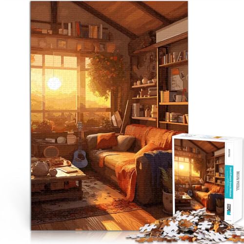 1000-teiliges Puzzle für Teenager Denkspiel Gemütliche Bücherwurmecke Wanddekoration Einzigartige Geburtstags- und Weihnachtsgeschenke52x38cm 1000-teiliges Puzzle für Teenager Denkspiel Gemütliche Bücherwurmecke Wanddekoration Einzigartige Geburtstags- und Weihnachtsgeschenke52x38cm von AITEXI