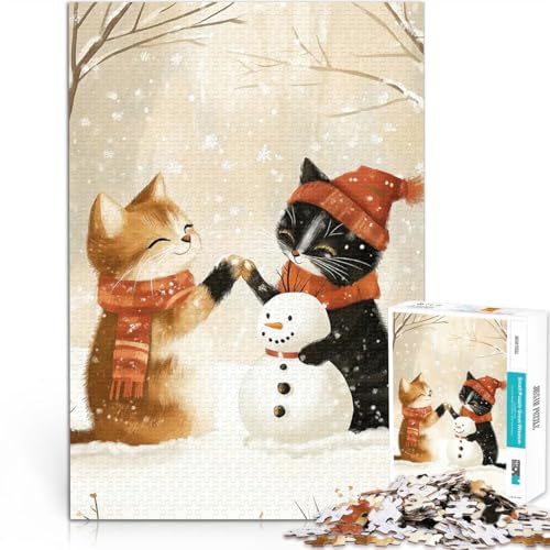 1000-teiliges Puzzle für Teenager Denkspiel Katzen Bauen Schneemann denn eignet ganze Familie52x38cm 1000-teiliges Puzzle für Teenager Denkspiel Katzen Bauen Schneemann denn eignet ganze Familie52x38cm von AITEXI