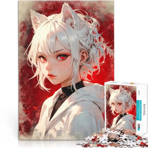 1000-teiliges Puzzle für Teenager Denkspiel Wilder weißhaariger Fuchsgeist eignet ganze Familie52x38cm 1000-teiliges Puzzle für Teenager Denkspiel Wilder weißhaariger Fuchsgeist eignet ganze Familie52x38cm von AITEXI