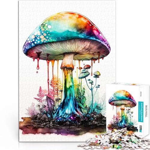 1000-teiliges Puzzle für Teenager Familienspiel zum Stressabbau, schwierige Herausforderung Aquarell Pilz tolles Geschenk52x38cm 1000-teiliges Puzzle für Teenager Familienspiel zum Stressabbau, schwierige Herausforderung Aquarell Pilz tolles Geschenk52x38cm von AITEXI