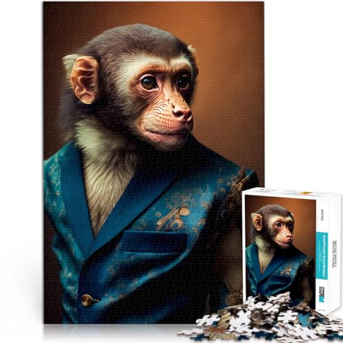 1000-teiliges Puzzle für Teenager Gehirnintelligenz-Herausforderung süchtig machendes Spielzeug AFFE Wichtelgeschenke75x50cm von AITEXI