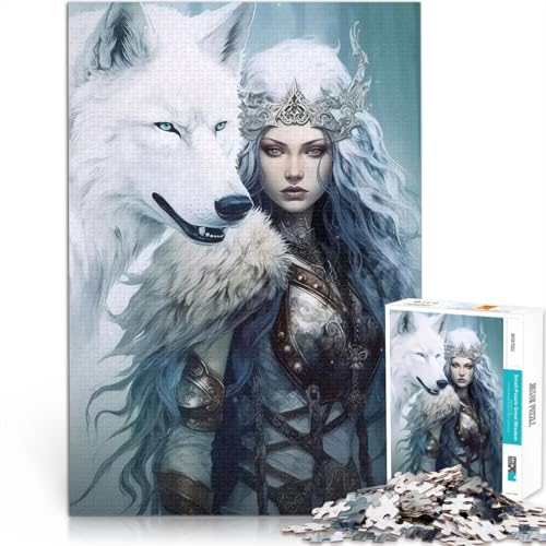 1000-teiliges Puzzle für Teenager Gehirnintelligenz-Herausforderung süchtig machendes Spielzeug Skadi Heimdekoration52x38cm von AITEXI