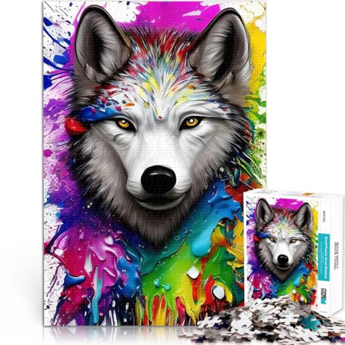 1000-teiliges Puzzle für Teenager Geschenke zum Suchbegriff: Herausfordernde Spiele Buntes Wolfstier Kunstwerk Geschenk70x100cm 1000-teiliges Puzzle für Teenager Geschenke zum Suchbegriff: Herausfordernde Spiele Buntes Wolfstier Kunstwerk Geschenk70x100cm von AITEXI