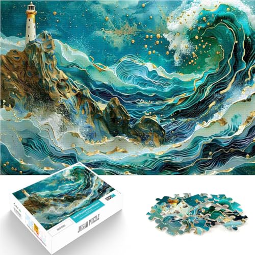 1000-teiliges Puzzle für Teenager Geschenke zum Suchbegriff: Herausfordernde Spiele Leuchtturmkunst Wanddekoration52x38cm von AITEXI