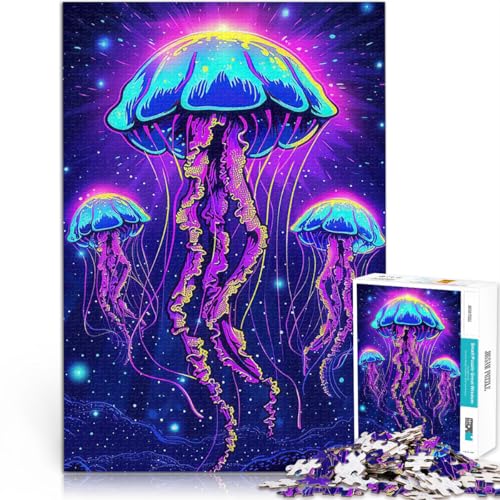 1000-teiliges Puzzle für Teenager Geschenke zum Suchbegriff: Herausfordernde Spiele Neonquallen Lernspiel für Geburtstag, Weihnachten75x50cm 1000-teiliges Puzzle für Teenager Geschenke zum Suchbegriff: Herausfordernde Spiele Neonquallen Lernspiel für Geburtstag, Weihnachten75x50cm von AITEXI
