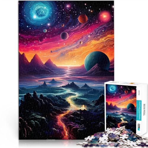 1000-teiliges Puzzle für Teenager Geschenke zum Suchbegriff: Herausfordernde Spiele Weltraumfantasie Heimdekoration75x50cm von AITEXI