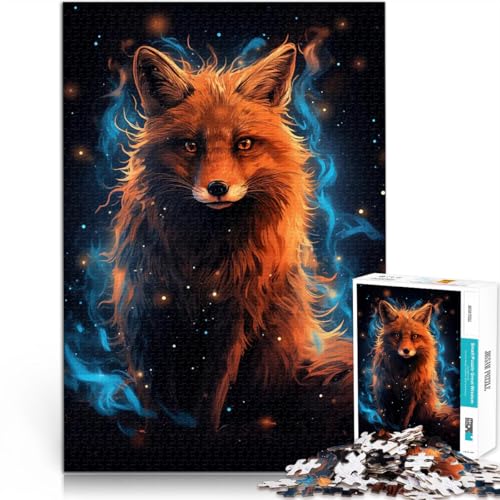 1000-teiliges Puzzle für Teenager Herausforderndes Spiel Geheimnisvoller Rotfuchs Verbessern Sie das Gedächtnis75x50cm von AITEXI