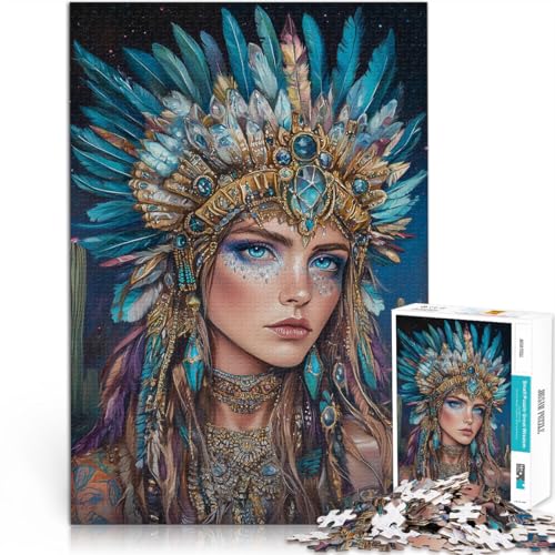 1000-teiliges Puzzle für Teenager Herausforderndes Spiel Schöne indische Prinzessin Lernspiel für Geburtstag, Weihnachten75x50cm 1000-teiliges Puzzle für Teenager Herausforderndes Spiel Schöne indische Prinzessin Lernspiel für Geburtstag, Weihnachten75x50cm von AITEXI