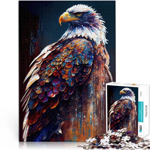 1000-teiliges Puzzle für Teenager Herausforderndes Spiel Weißkopfseeadler-Tuschemalerei Geeignet für die Schreibtischdekoration52x38cm 1000-teiliges Puzzle für Teenager Herausforderndes Spiel Weißkopfseeadler-Tuschemalerei Geeignet für die Schreibtischdekoration52x38cm von AITEXI