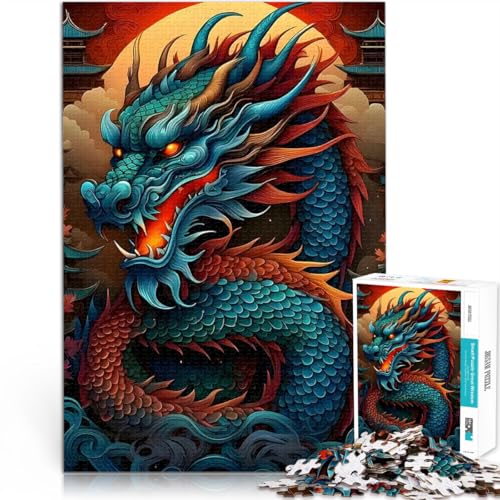 1000-teiliges Puzzle für Teenager Intellektuelles Spiel Drachenschlangenlegende eignet ganze Familie38x26cm von AITEXI