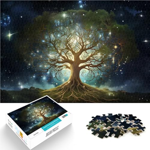 2000-teiliges Puzzle für Teenager Intellektuelles Spiel Weltraum-Fantasielandschaft Wunschliste mit dem Weihnachtsmann70x100cm von AITEXI