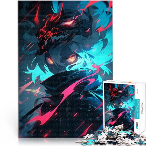 1000-teiliges Puzzle für Teenager Lernspiel-Herausforderungsspielzeug Anime-Mädchen mit Maske Verbessern Sie das Gedächtnis52x38cm von AITEXI