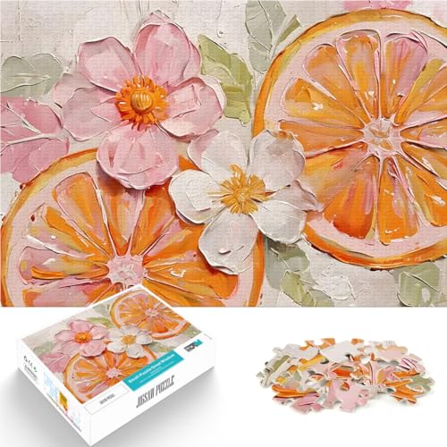 1000-teiliges Puzzle für Teenager Lernspiele DIY Spielzeug Orangenblütengemälde eignet ganze Familie70x100cm von AITEXI