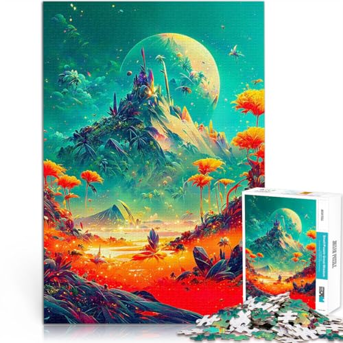 1000-teiliges Puzzle für Teenager Pädagogisches Spielzeug zum Stressabbau Sonnenuntergang auf Kepler438 Geburtstagsgeschenk52x38cm von AITEXI