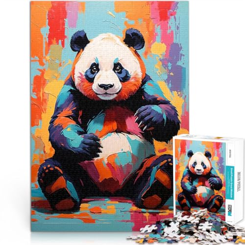1000-teiliges Puzzle für Teenager Quizspiel Buntes Pandabär-Gemälde - Lebendige Instinkte Einzigartige Wohndekoration und Geschenke70x100cm 1000-teiliges Puzzle für Teenager Quizspiel Buntes Pandabär-Gemälde - Lebendige Instinkte Einzigartige Wohndekoration und Geschenke70x100cm von AITEXI