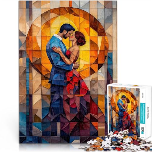 1000-teiliges Puzzle für Teenager Quizspiel Das Mosaik-Kunstwerk „Der Kuss“ mit vollständig ineinander greifenden, zufällig geformten Teilen75x50cm 1000-teiliges Puzzle für Teenager Quizspiel Das Mosaik-Kunstwerk „Der Kuss“ mit vollständig ineinander greifenden, zufällig geformten Teilen75x50cm von AITEXI