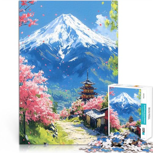 1000-teiliges Puzzle für Teenager Quizspiel Mount Fuji Frühlingslandschaft Kirschblüte Geburtstagsgeschenk, Geschenke75x50cm 1000-teiliges Puzzle für Teenager Quizspiel Mount Fuji Frühlingslandschaft Kirschblüte Geburtstagsgeschenk, Geschenke75x50cm von AITEXI