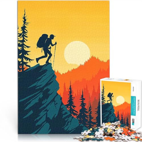 1000-teiliges Puzzle für Teenager Quizspiel Wanderer auf Berggipfel eignet ganze Familie52x38cm 1000-teiliges Puzzle für Teenager Quizspiel Wanderer auf Berggipfel eignet ganze Familie52x38cm von AITEXI