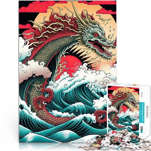 1000-teiliges Puzzle für Teenager Staycation: Zeit totschlagen Drache vor Kanagawa Wunschliste mit dem Weihnachtsmann52x38cm 1000-teiliges Puzzle für Teenager Staycation: Zeit totschlagen Drache vor Kanagawa Wunschliste mit dem Weihnachtsmann52x38cm von AITEXI