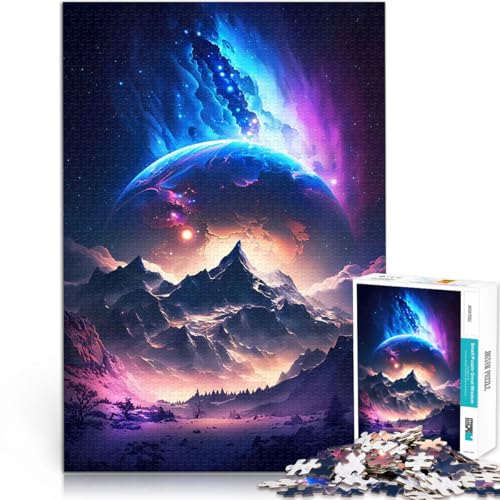 1000-teiliges Puzzle für Teenager für Lernspiel-Herausforderungsspielzeug Wunderplanet Aurora Lernspiel für Geburtstag, Weihnachten52x38cm von AITEXI