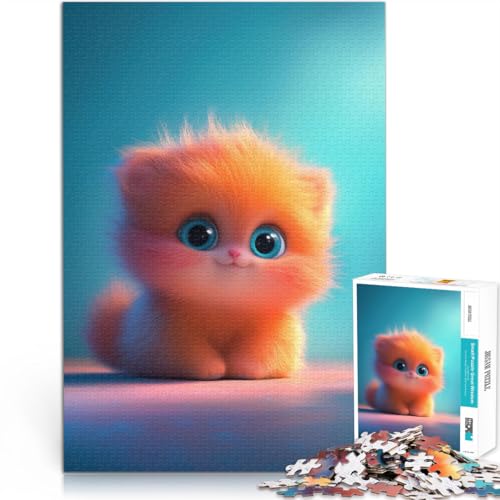 1000-teiliges Puzzle für Teenager lustige Spiele für die ganze Familie Süßes orangefarbenes Kätzchen Geburtstagsgeschenk38x26cm 1000-teiliges Puzzle für Teenager lustige Spiele für die ganze Familie Süßes orangefarbenes Kätzchen Geburtstagsgeschenk38x26cm von AITEXI