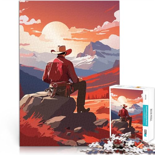 1000-teiliges Teenager-Puzzle Anspruchsvoll, Aber lustig und humorvoll Cowboy-Sonnenuntergang mit passendem Poster und Quizblatt70x100cm 1000-teiliges Teenager-Puzzle Anspruchsvoll, Aber lustig und humorvoll Cowboy-Sonnenuntergang mit passendem Poster und Quizblatt70x100cm von AITEXI