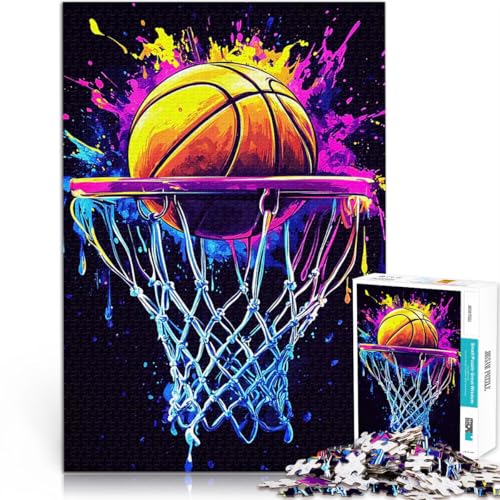 1000-teiliges Teenager-Puzzle Anspruchsvolles Spiel und Familienspaß Basketballkorb-Spritzer Geschenke für Freunde und Familie75x50cm 1000-teiliges Teenager-Puzzle Anspruchsvolles Spiel und Familienspaß Basketballkorb-Spritzer Geschenke für Freunde und Familie75x50cm von AITEXI