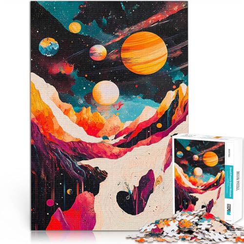 1000-teiliges Teenager-Puzzle Denkspiel Kosmische Berglandschaft Weltraum Planeten einzigartiges Herausforderungsspiel52x38cm 1000-teiliges Teenager-Puzzle Denkspiel Kosmische Berglandschaft Weltraum Planeten einzigartiges Herausforderungsspiel52x38cm von AITEXI