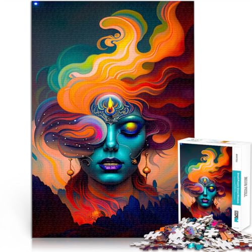 1000-teiliges Teenager-Puzzle Geschenke zum Suchbegriff: Herausfordernde Spiele Feuerdame Lernspiel für Geburtstag, Weihnachten38x26cm von AITEXI