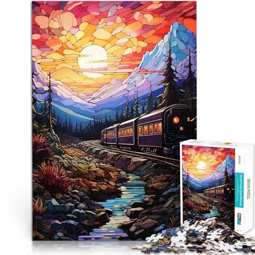 1000-teiliges Teenager-Puzzle Herausforderndes Spiel Nachtzugreisen eignet ganze Familie52x38cm 1000-teiliges Teenager-Puzzle Herausforderndes Spiel Nachtzugreisen eignet ganze Familie52x38cm von AITEXI