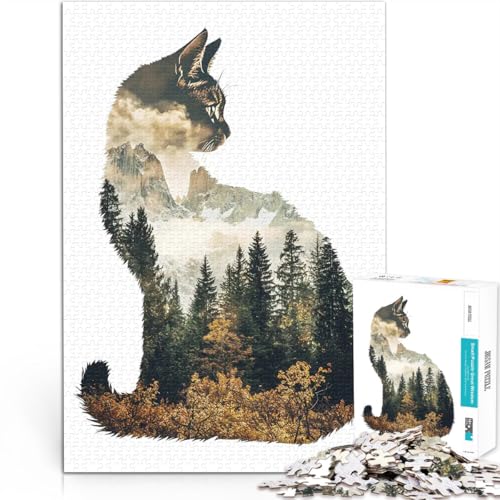 1000-teiliges Teenager-Puzzle Lernspiele Heimdekoration Katzenberglandschaft Lustige Aktivitäten für zu Hause, Geburtstagsgeschenk, Reisegeschenk,52x38cm 1000-teiliges Teenager-Puzzle Lernspiele Heimdekoration Katzenberglandschaft Lustige Aktivitäten für zu Hause, Geburtstagsgeschenk, Reisegeschenk,52x38cm von AITEXI