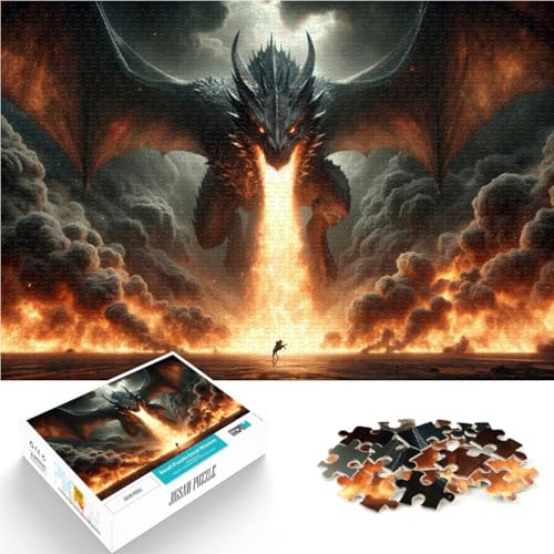 1000-teiliges Teenager-Puzzle Pädagogisches Spielzeug zum Stressabbau Inferno-Drachen-Showdown Künstlersammlung, Bildende Kunst52x38cm 1000-teiliges Teenager-Puzzle Pädagogisches Spielzeug zum Stressabbau Inferno-Drachen-Showdown Künstlersammlung, Bildende Kunst52x38cm von AITEXI