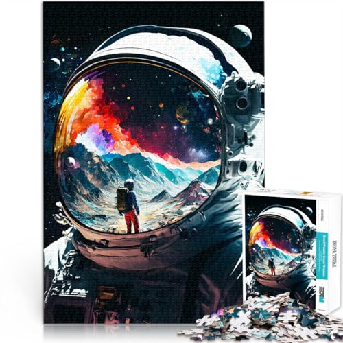 1000-teiliges Teenager-Puzzle Pädagogisches Spielzeug zum Stressabbau Reflexionen eines Astronauten Geburtstagsgeschenk52x38cm von AITEXI